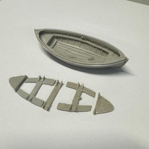 17.5ft Lifeboat Clinker Double Ended 74mm 1:72 Scale