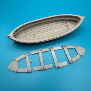 28ft Lifeboat Clinker Double Ended Standard Freeboard 120mm 1:72 Scale