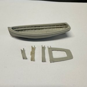 16.5ft Dinghy Clinker Transom Stern 83mm 1:60 Scale