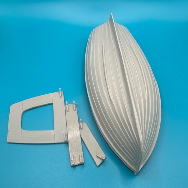 14ft Dinghy Clinker Transom Stern 178mm 1:24 Scale - Image 2