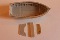 8ft Dinghy Clinker Transom Stern 100mm 1:24 Scale