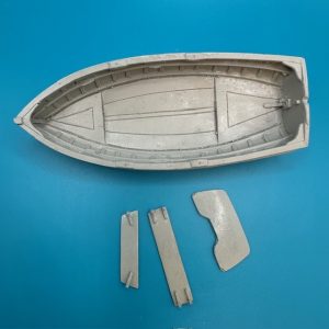 14ft Dinghy Clinker Transom Stern 122mm 1:32 Scale