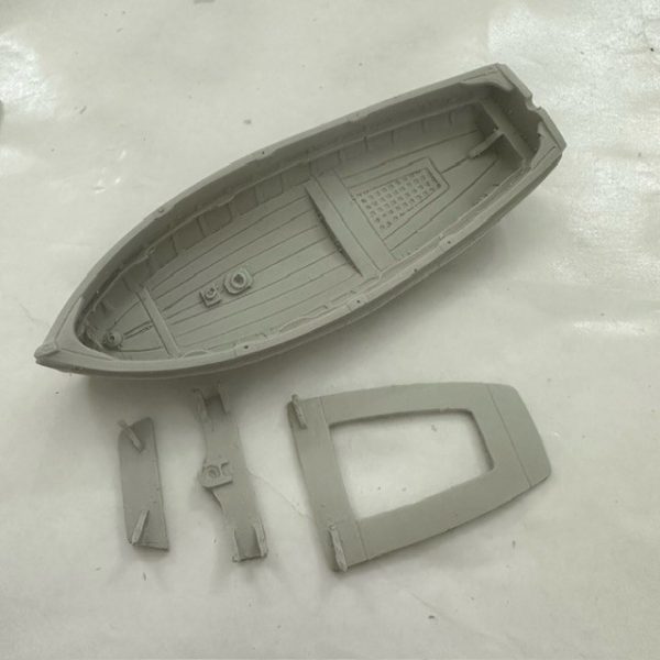 16ft Dinghy Clinker Transom Stern 100mm 1:48 Scale