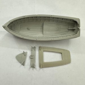 17ft Lifeboat Clinker Transom Stern 107mm 1:48 Scale