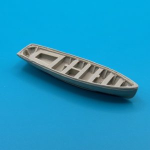 32ft Longboat Clinker Transom Stern 75mm 1:128 Scale