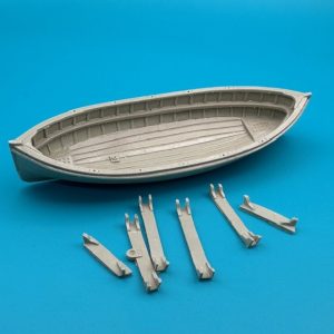 28ft Lifeboat Clinker Double Ended Lowered Freeboard 120mm 1:72 Scale