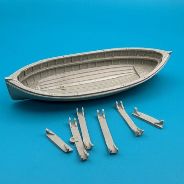 28ft Lifeboat Clinker Double Ended Lowered Freeboard 120mm 1:72 Scale