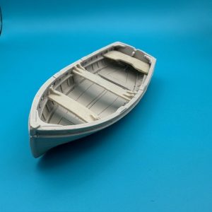 10ft Dinghy Clinker Transom Stern 122mm 1:24 Scale