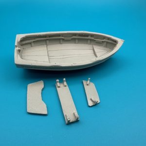 10ft Dinghy Clinker Transom Stern 94mm 1:32 Scale