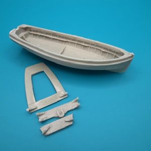 16ft Dinghy Clinker Transom Stern 100mm 1:48 Scale