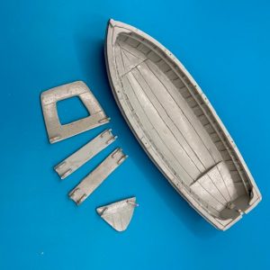 20ft Lifeboat Clinker Transom Stern 125mm 1:48 Scale