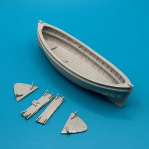 17ft Lifeboat Clinker Double Ended 107mm 1:48 Scale