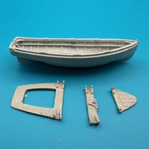 12.5ft Dinghy Clinker Transom Stern 80mm 1:48 Scale