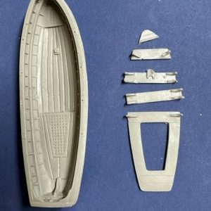 24ft Jolly Boat/Cutter Clinker Transom Stern 120mm 1:64 Scale