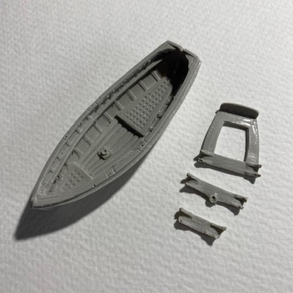 16ft Dinghy Clinker Transom Stern 66mm 1:72 Scale - Image 2