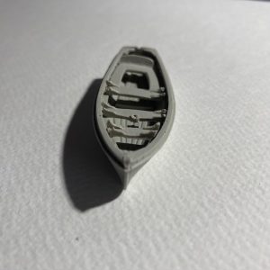 16ft Dinghy Clinker Transom Stern 66mm 1:72 Scale