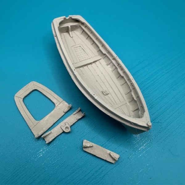 14ft Dinghy Clinker Transom Stern 89mm 1:48 Scale - Image 2