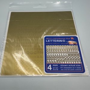BECC Gold Letters & Numbers Pack