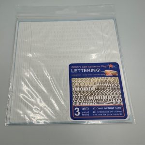 BECC White Letters & Numbers Pack