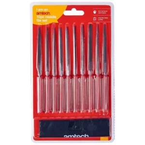 Amtech E1750 10 Piece 140mm (5.5")steel needle file set