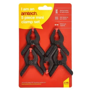 Amtech S2970 5 Piece 50mm (2") plastic clamp set