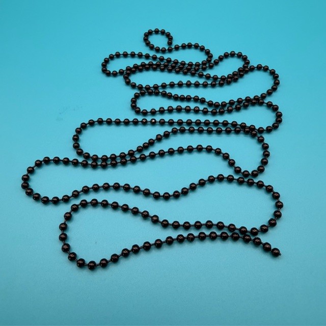Ball Link Chain Black (1 Metre) 2.4mm Ball