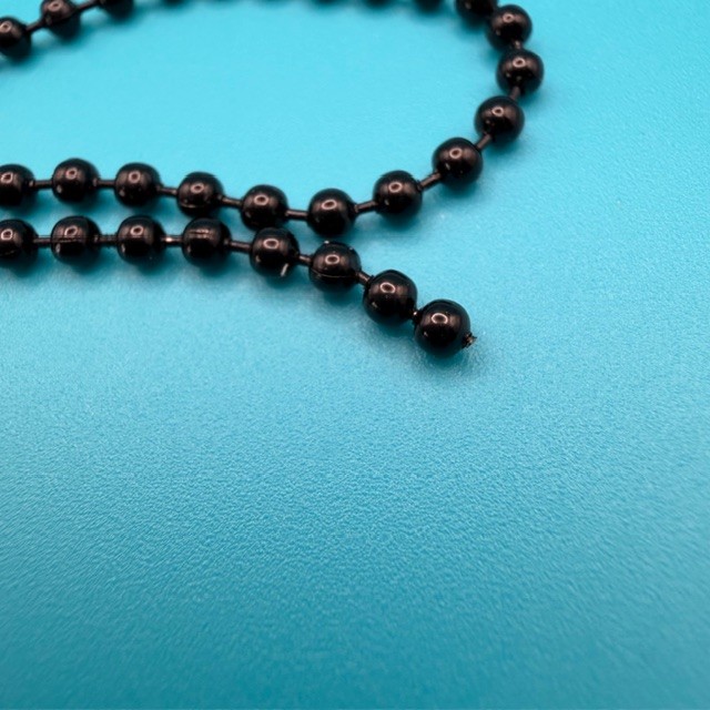 Ball Link Chain Black (1 Metre) 2.4mm Ball - Image 2